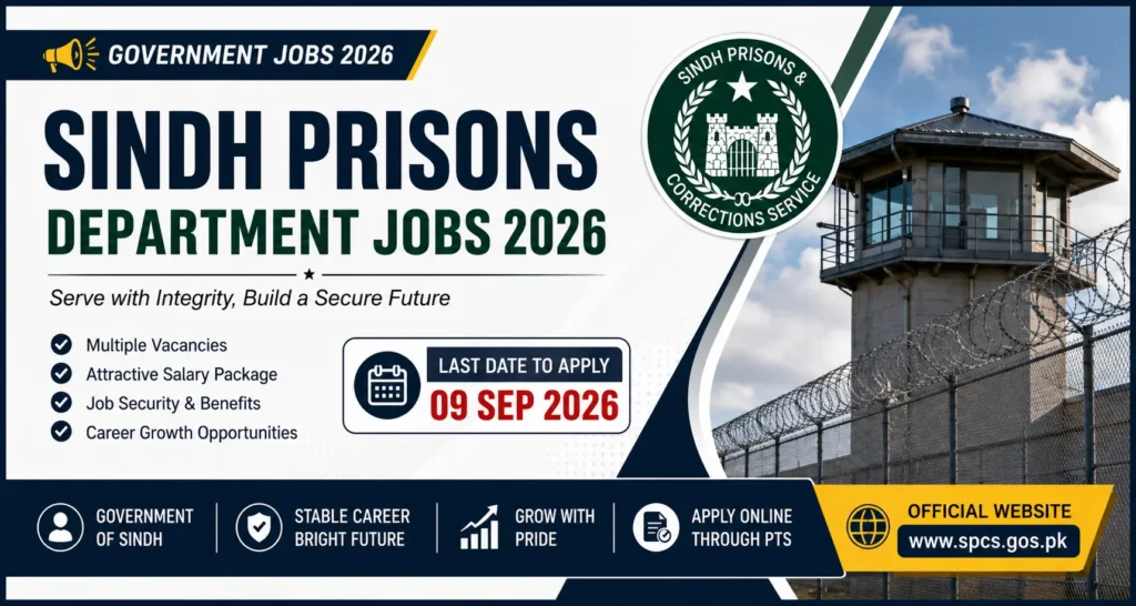 Sindh Prisons Department Jobs 2026 – Latest Vacancies, Eligibility & How to Apply