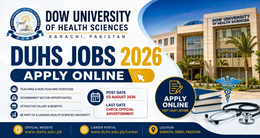 Dow University of Health Sciences DUHS Jobs 2026 – Apply Online for Non-Teaching Positions