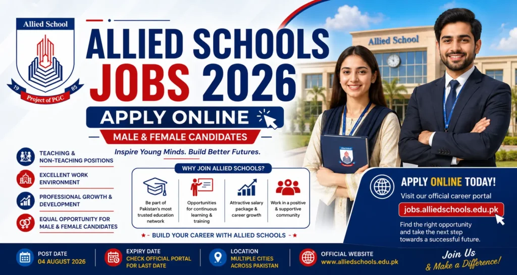 Allied Schools Jobs 2026 – Apply Online | Male & Female Candidates
