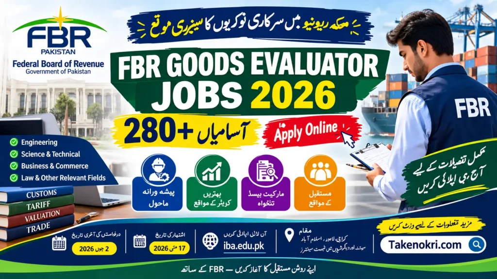 FBR Goods Evaluator Jobs 2026 – 280+ Vacancies | Apply Online