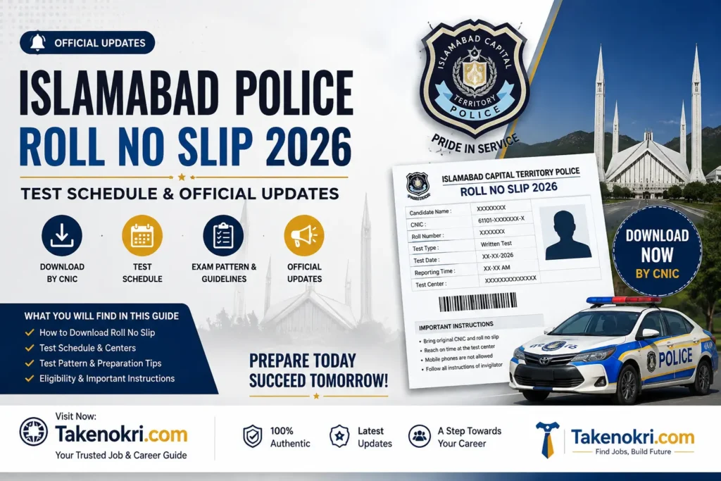 Islamabad Police Roll No Slip 2026 – Download by CNIC & Check Test Date