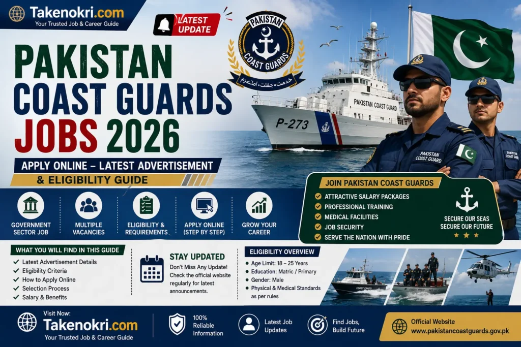 Pakistan Coast Guards Jobs 2026 Apply Online – Latest Advertisement, Eligibility & Selection Guide