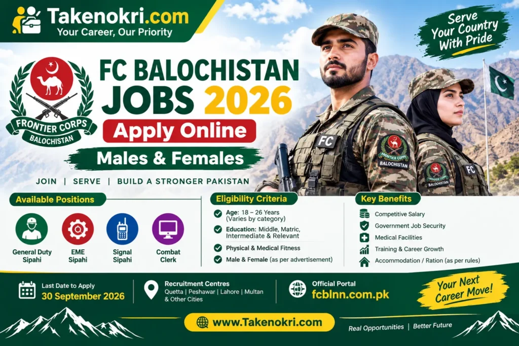 FC Balochistan Jobs 2026 – Apply Online for Latest Frontier Corps Careers