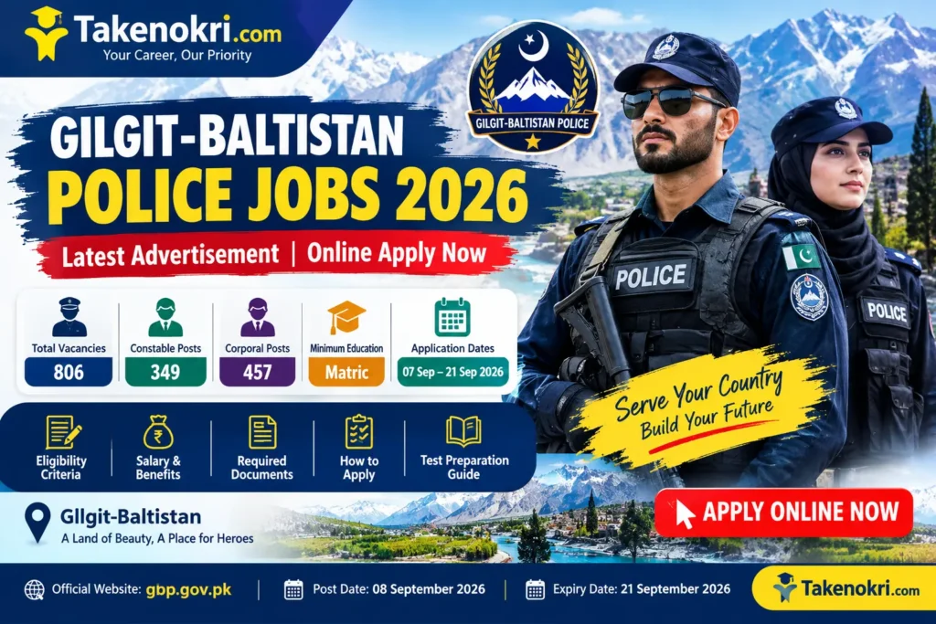Gilgit-Baltistan Police Jobs 2026 – Latest Advertisement & Online Apply Now