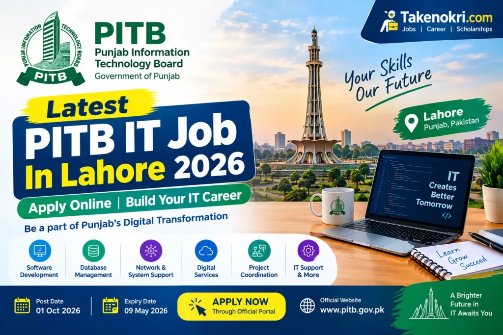 Latest PITB IT Job In Lahore 2026